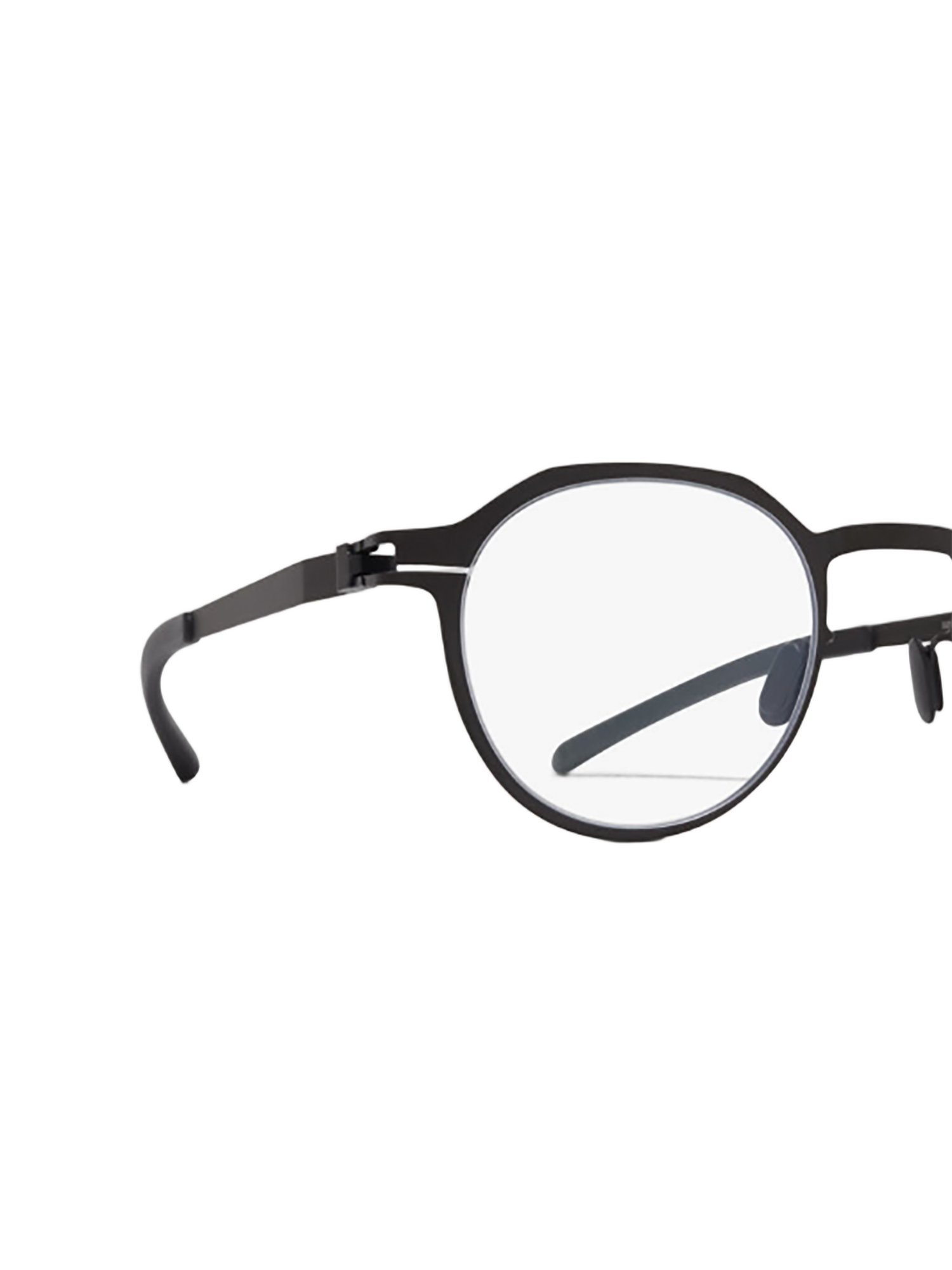 Black Aluminum Optical Frames With Rounded Design