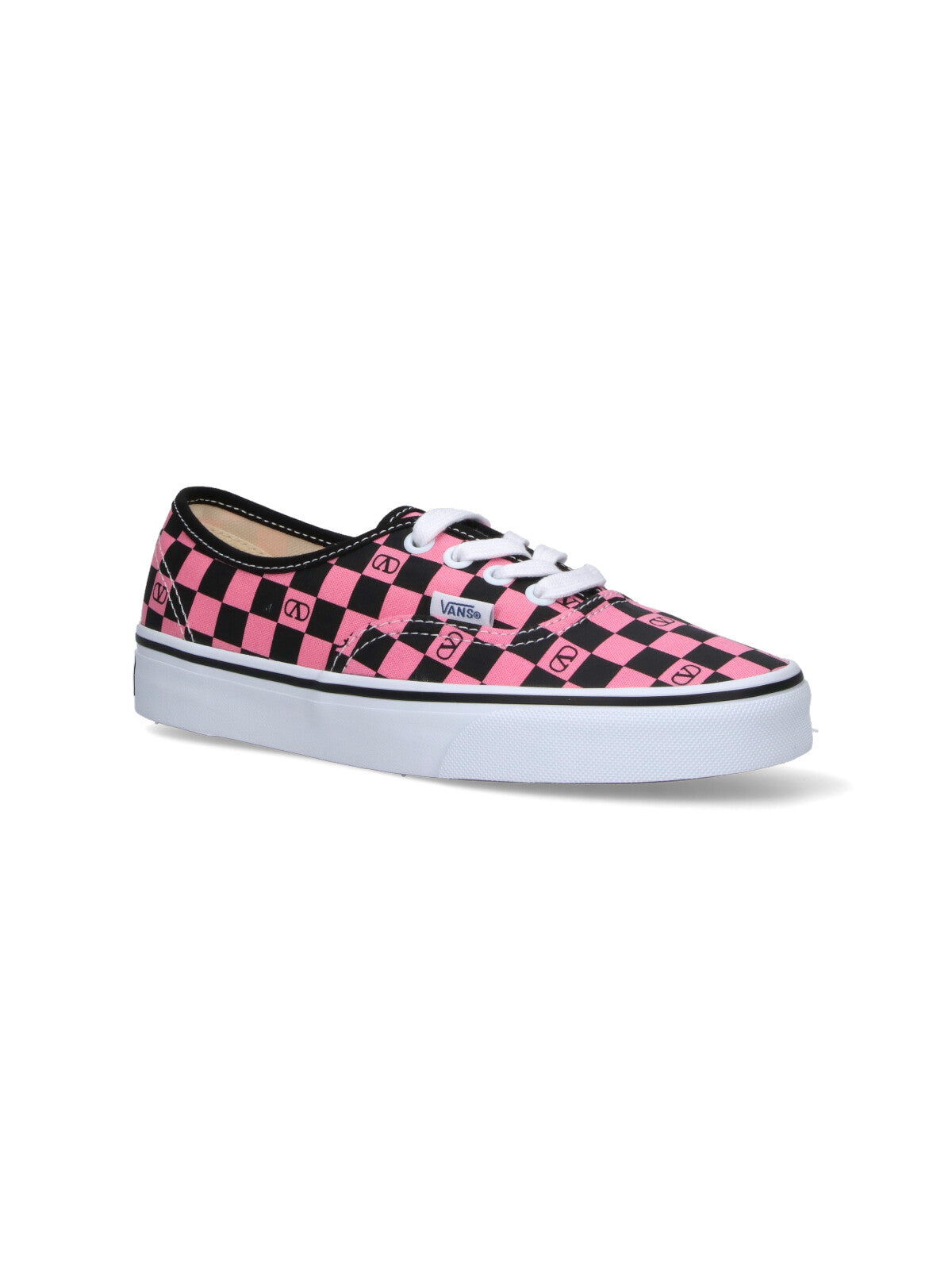 Low-Top Sneakers with Checkerboard Pattern