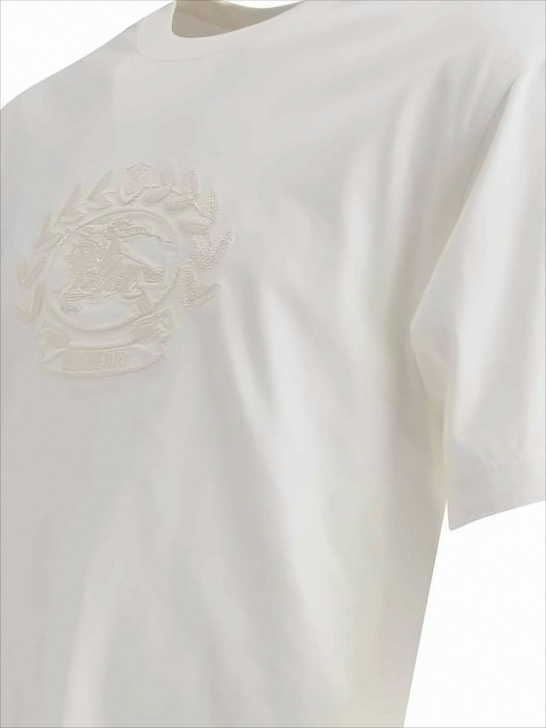 White Short-Sleeved Crew Neck T-Shirt