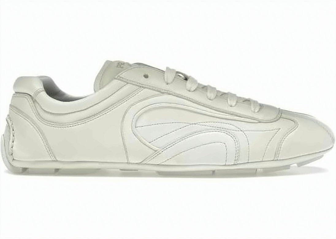 White Sneaker with Suede and Nylon Upper