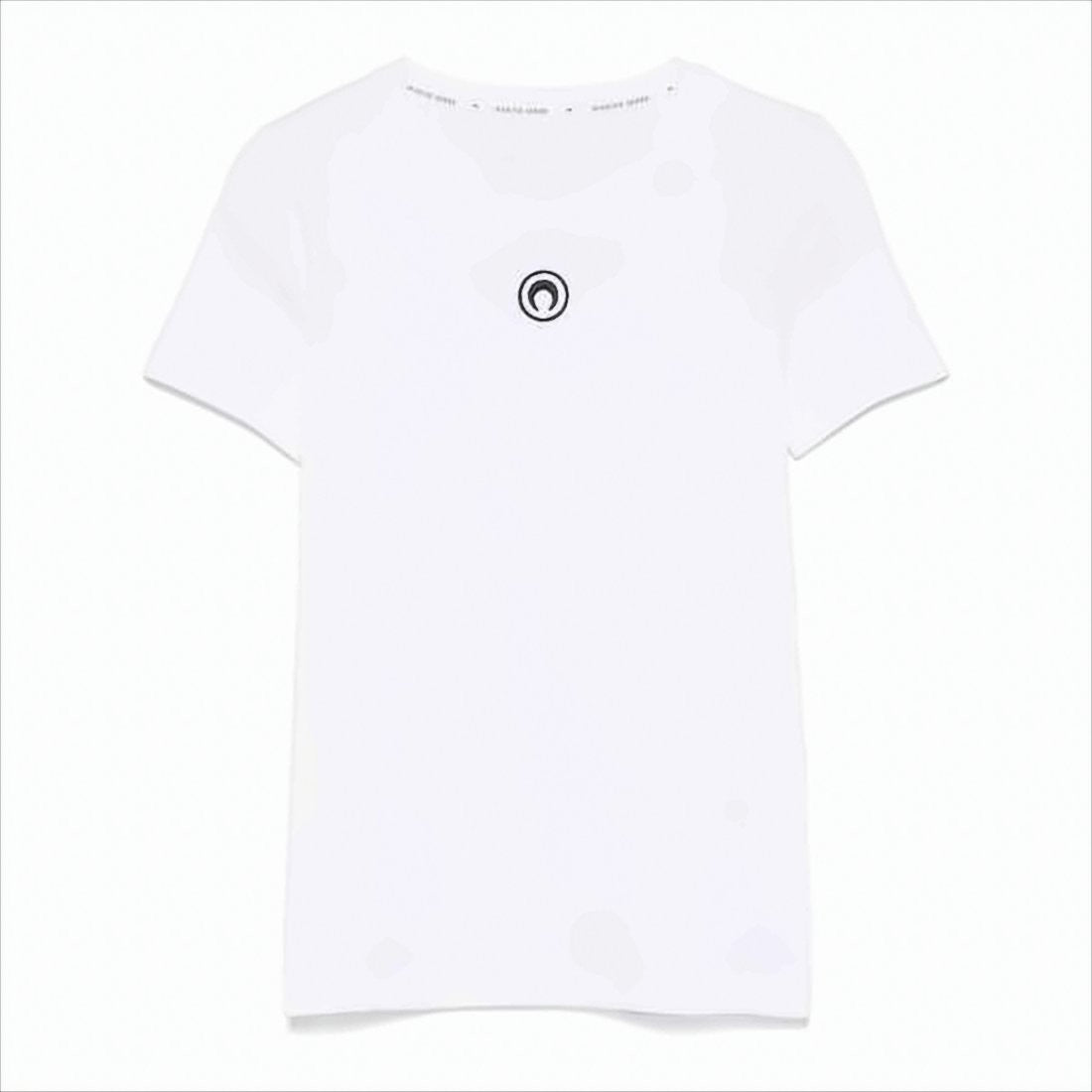 Fitted Short-Sleeve Organic Cotton T-Shirt with Embroidered Detail