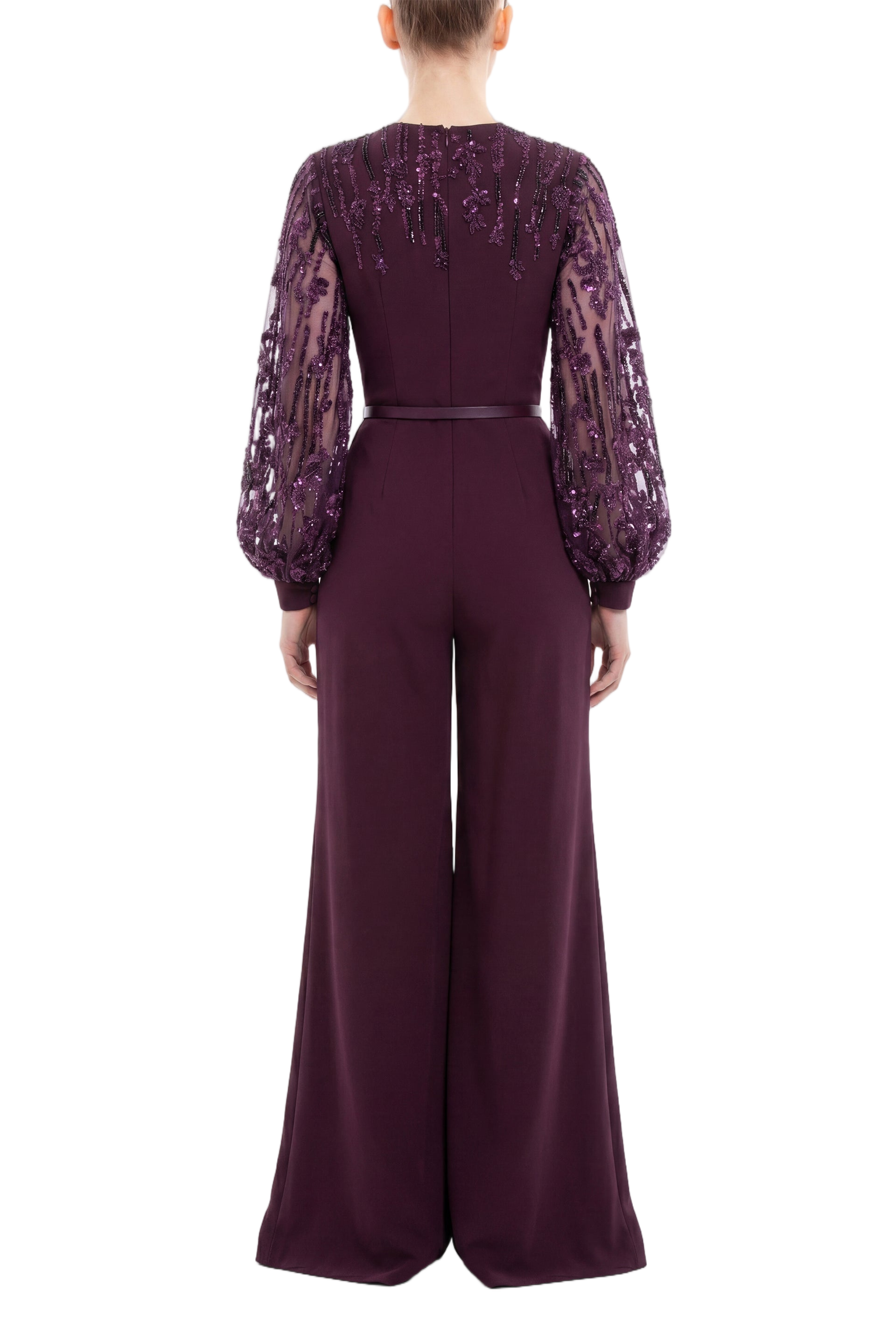 Crepe Beaded Jumpsuit