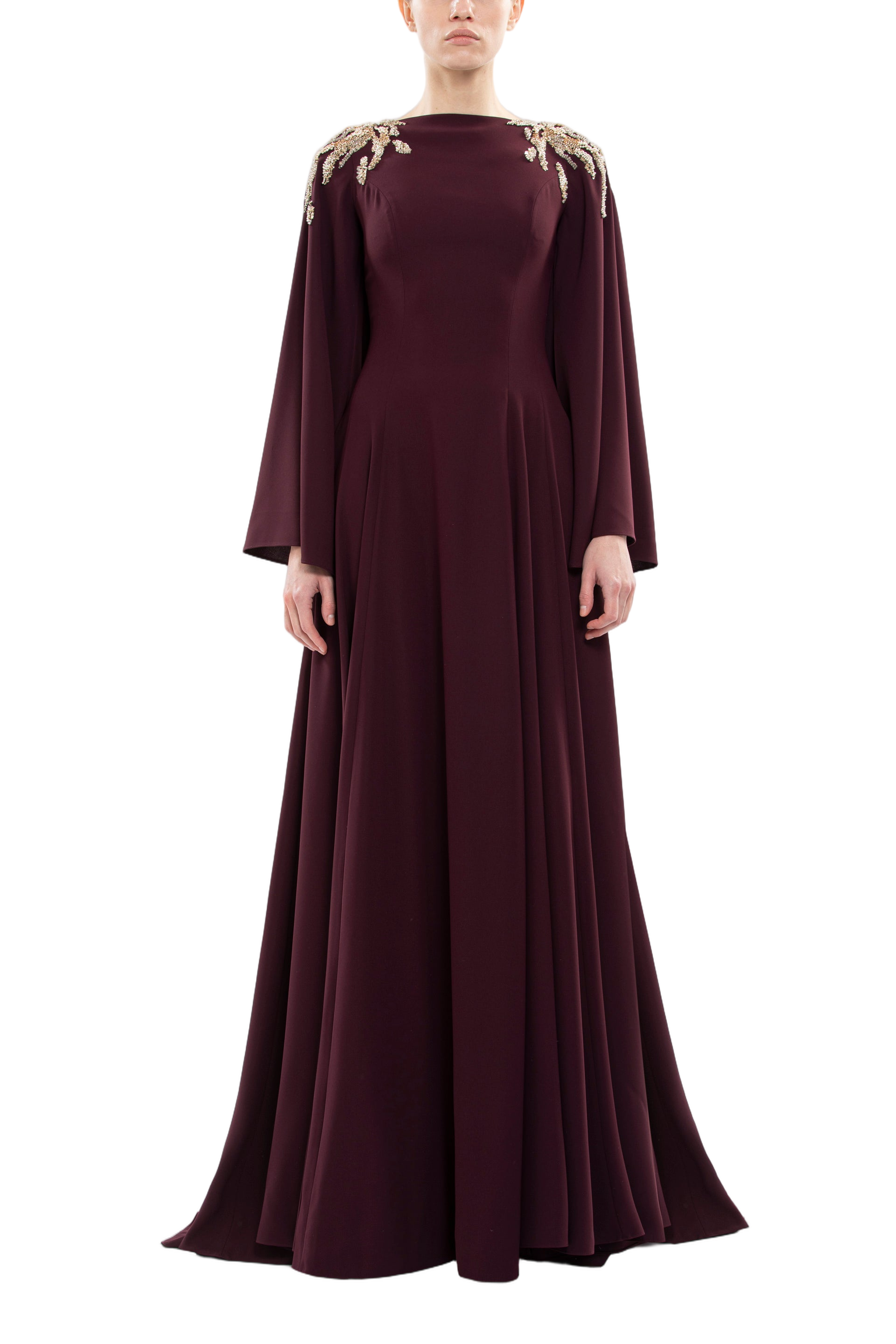 Embellished Crepe Kaftan