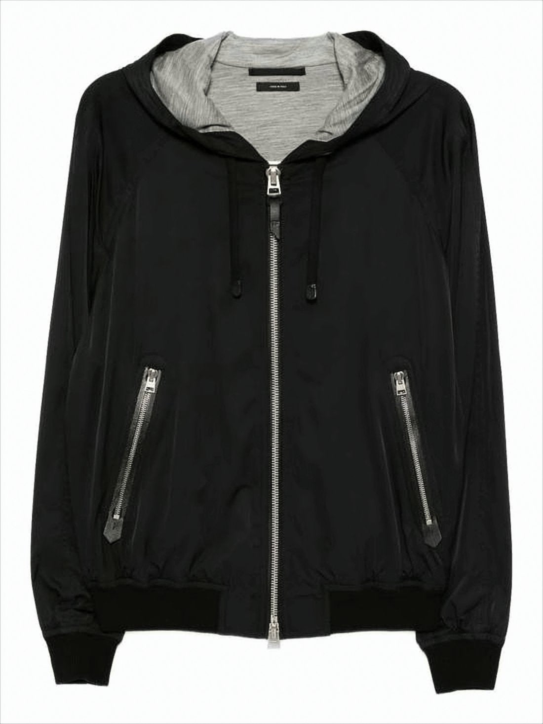 Sleek Black Zip-Up Jacket