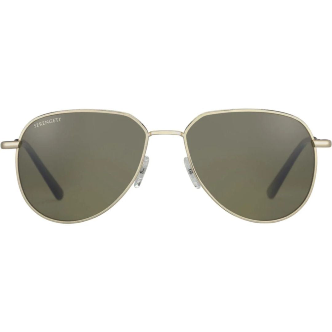 Haywood Thin Metal Frame Sunglasses with Gold Finish