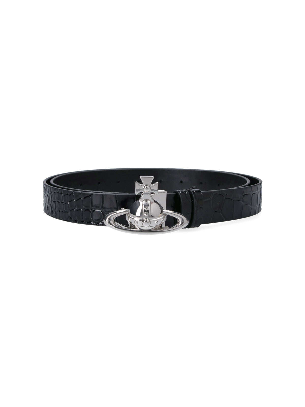 Black Sleek Polished Minimalist Leather Belt