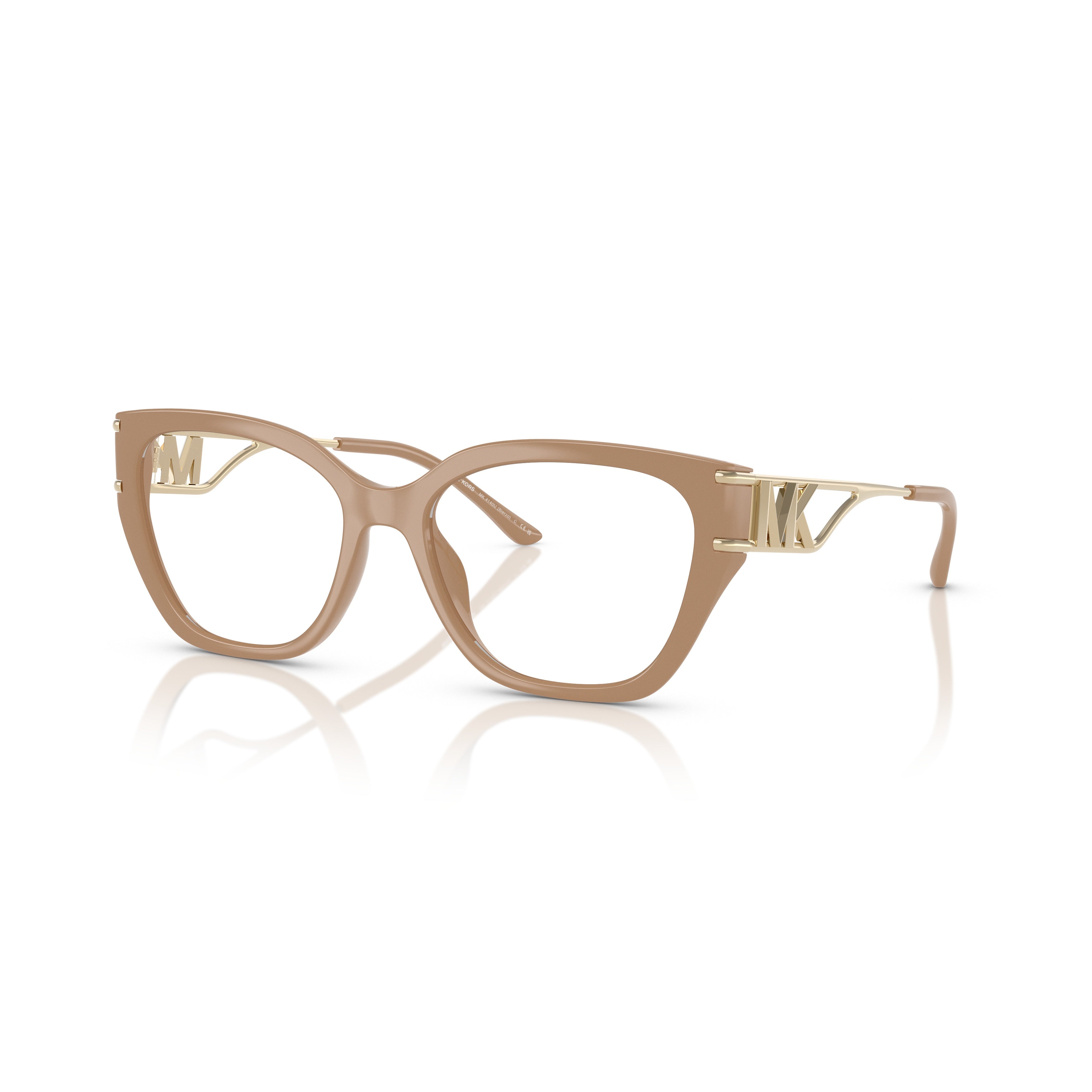 0mk4140u Bold Cat-Eye Eyeglasses with Gold-tone Metal Arms