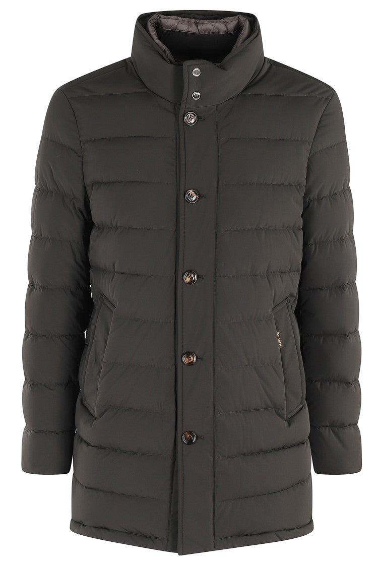 Quilted Dark Brown Down Jacket