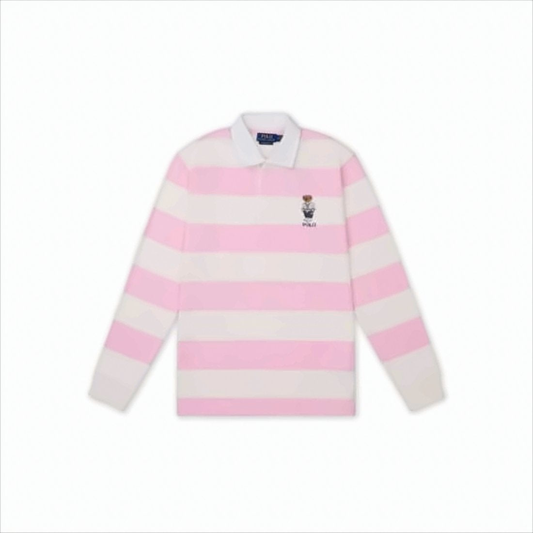 Long-Sleeve Striped Polo Shirt