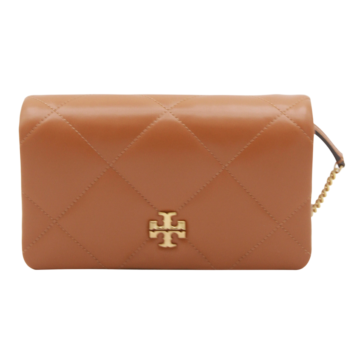 Rectangular Quilted Brown Leather Bag