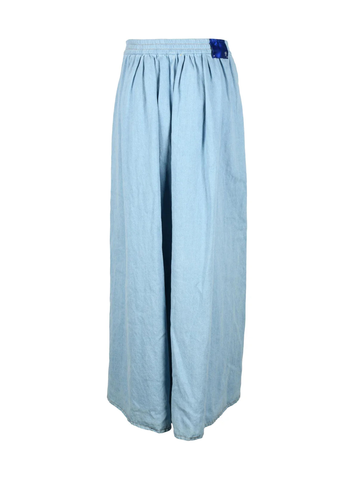 Long Denim Skirt Linen - Denim