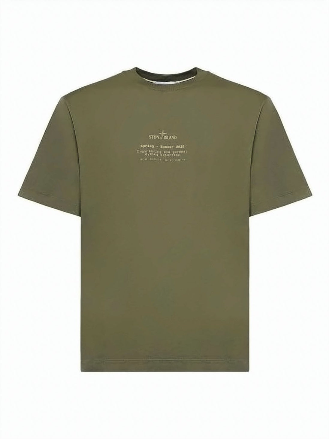 Olive Green Cotton Short-Sleeve T-Shirt