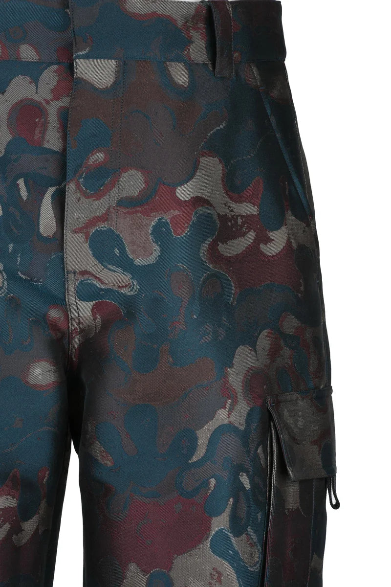 Polyamide PVC Cargo Pants - Blue