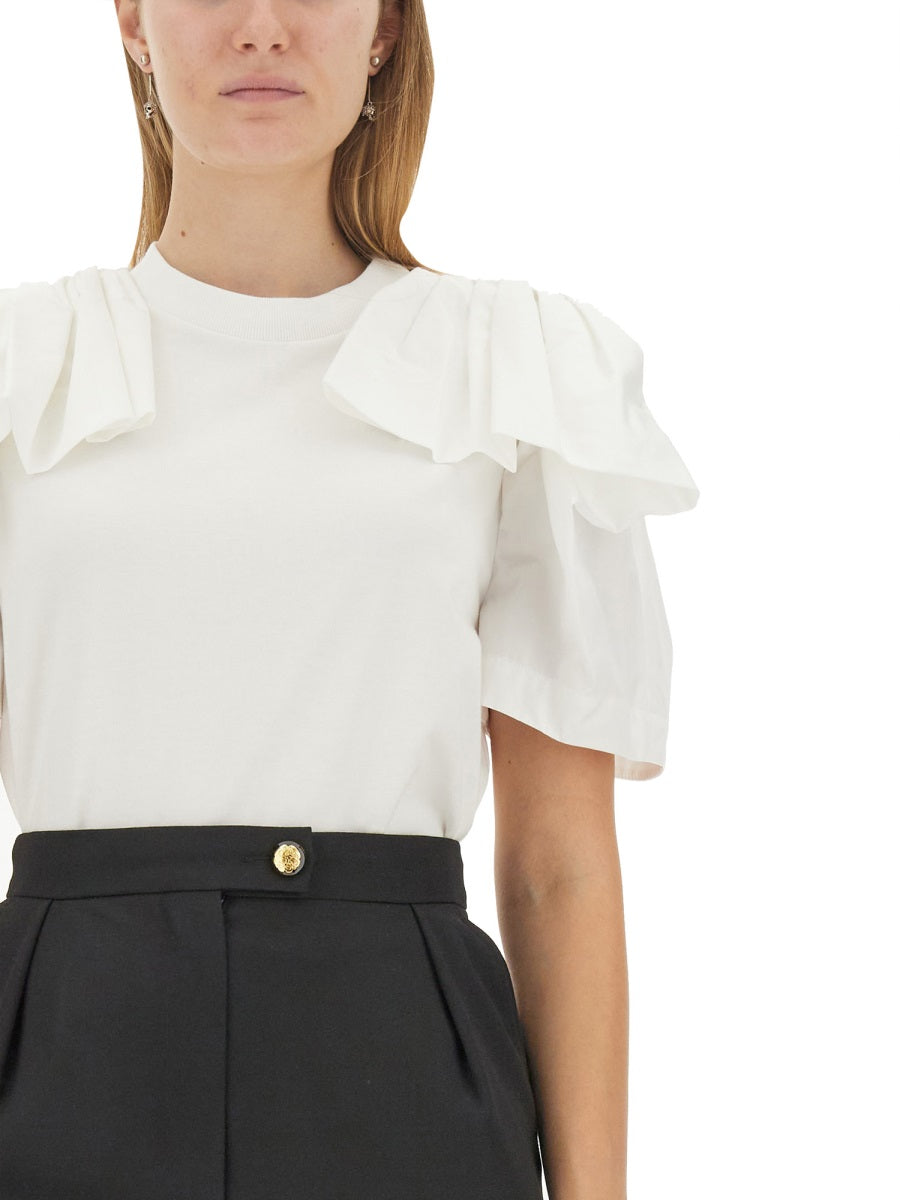 Ruffle Cotton T-Shirt