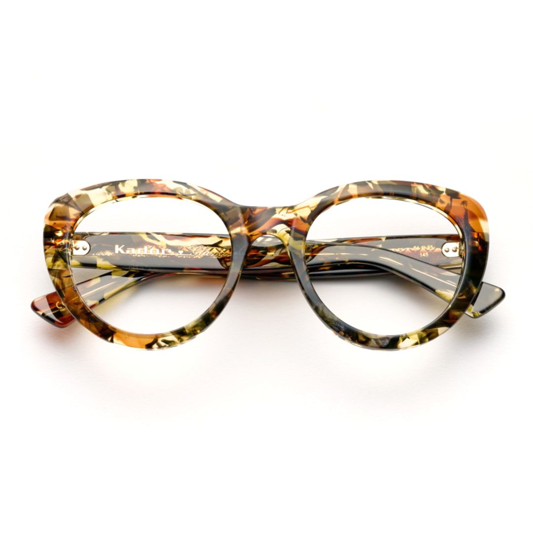 Sophia Glamour Rounded Tortoiseshell Frame Sunglasses with Glossy Finish