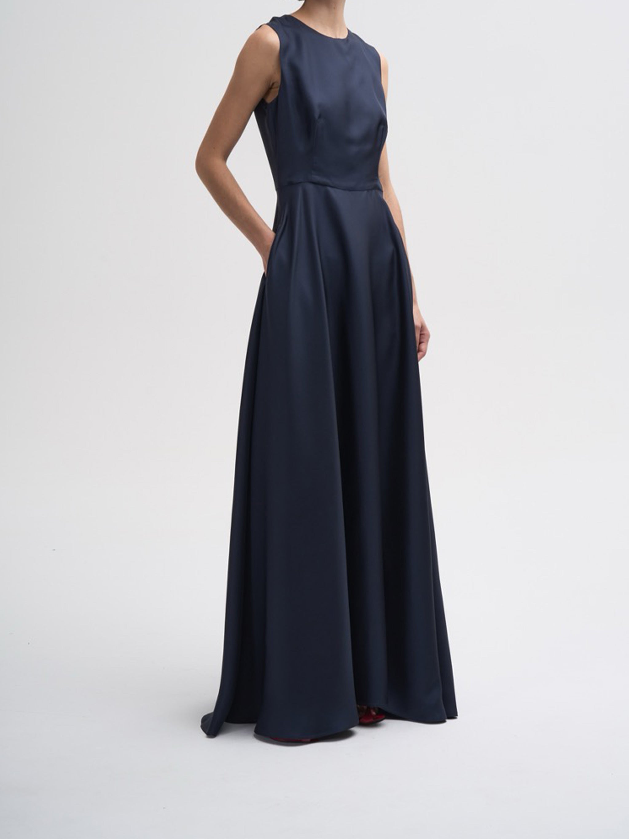 Black Silk Maxi Dress