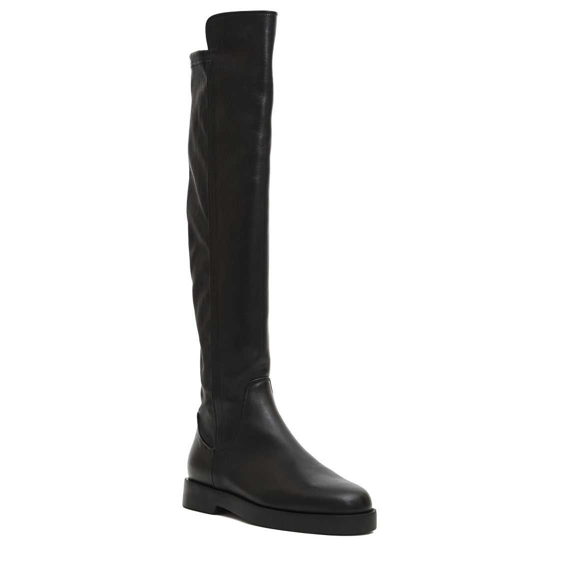 Knee-High Calf Leather Boots With Air Cushioning Sole