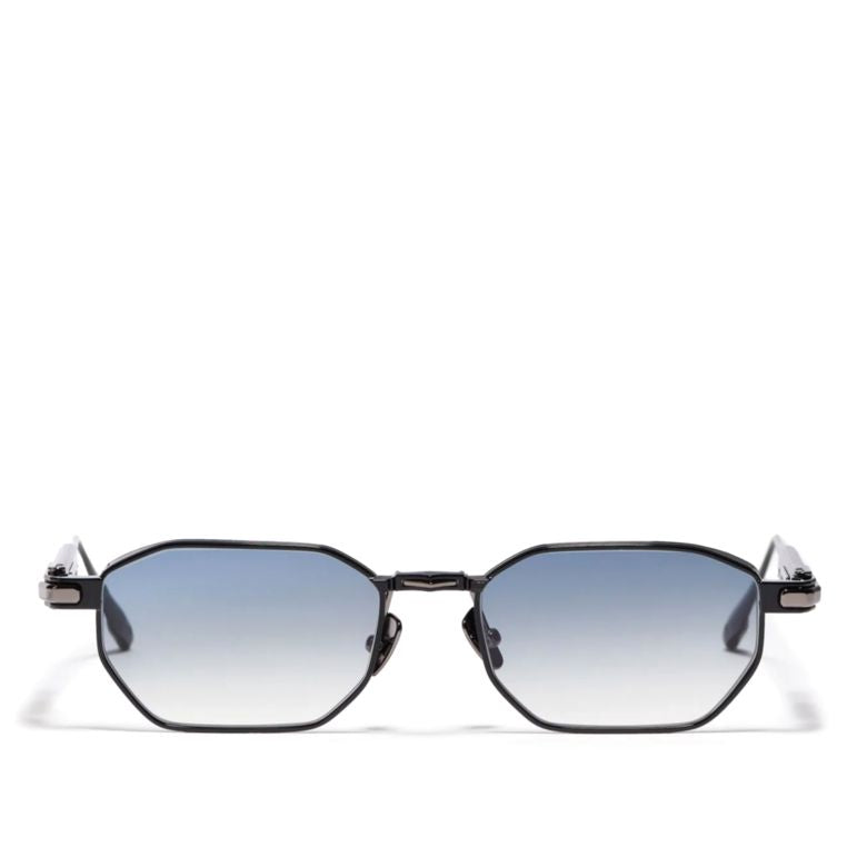 Axel Geometric Frame Sunglasses with Gradient Blue Tint