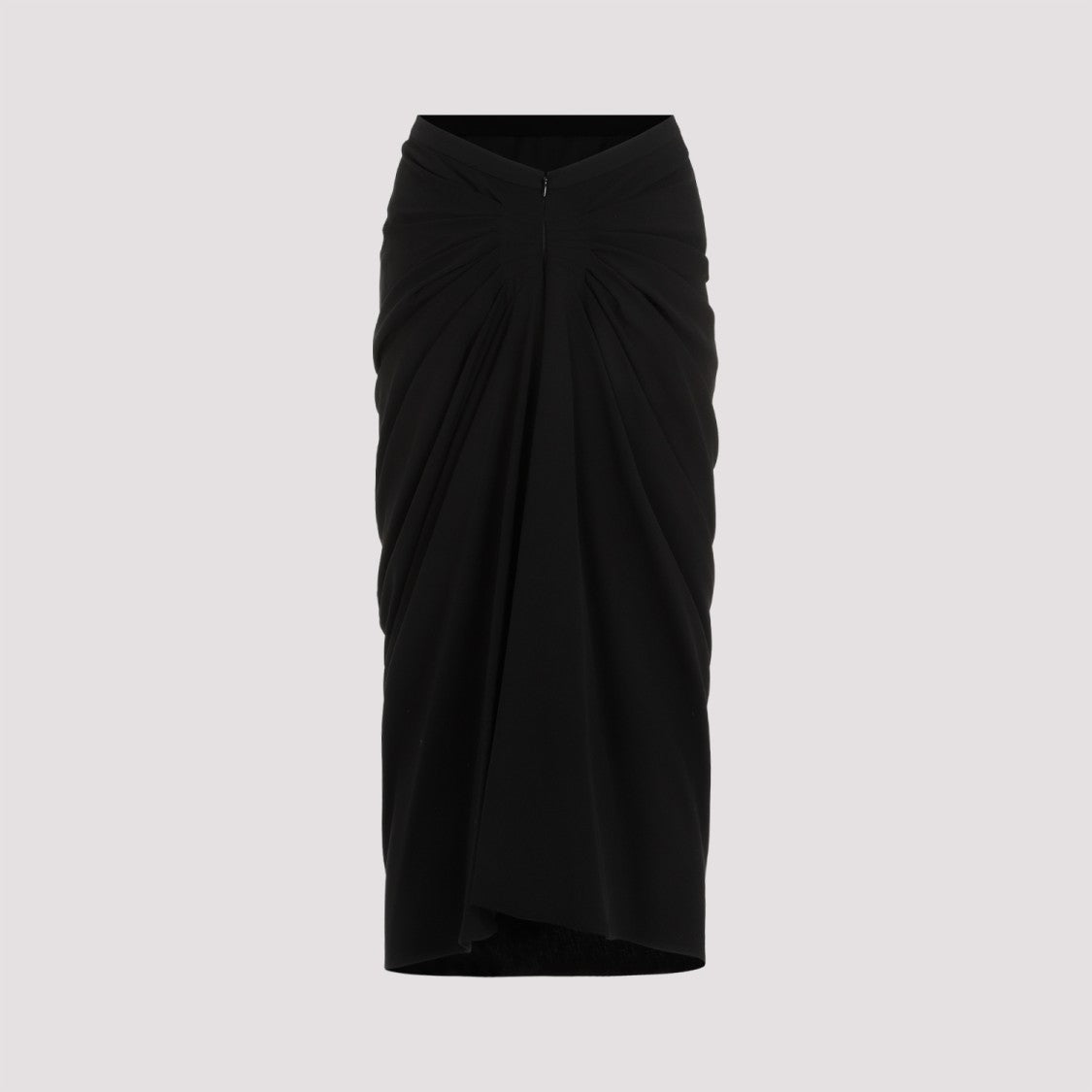 Sonata Black Wool Midi Skirt