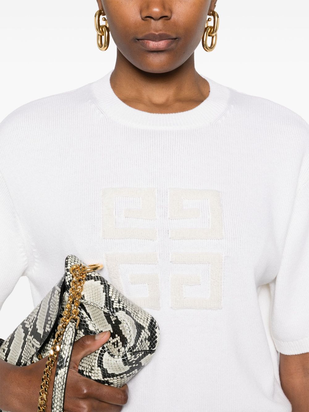 Cropped White Sweater