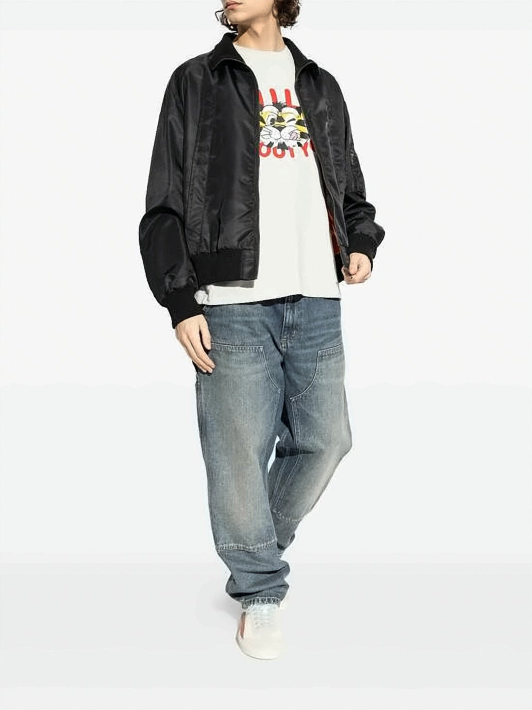 Short-Sleeve T-Shirt with Playful Tiger Graphic