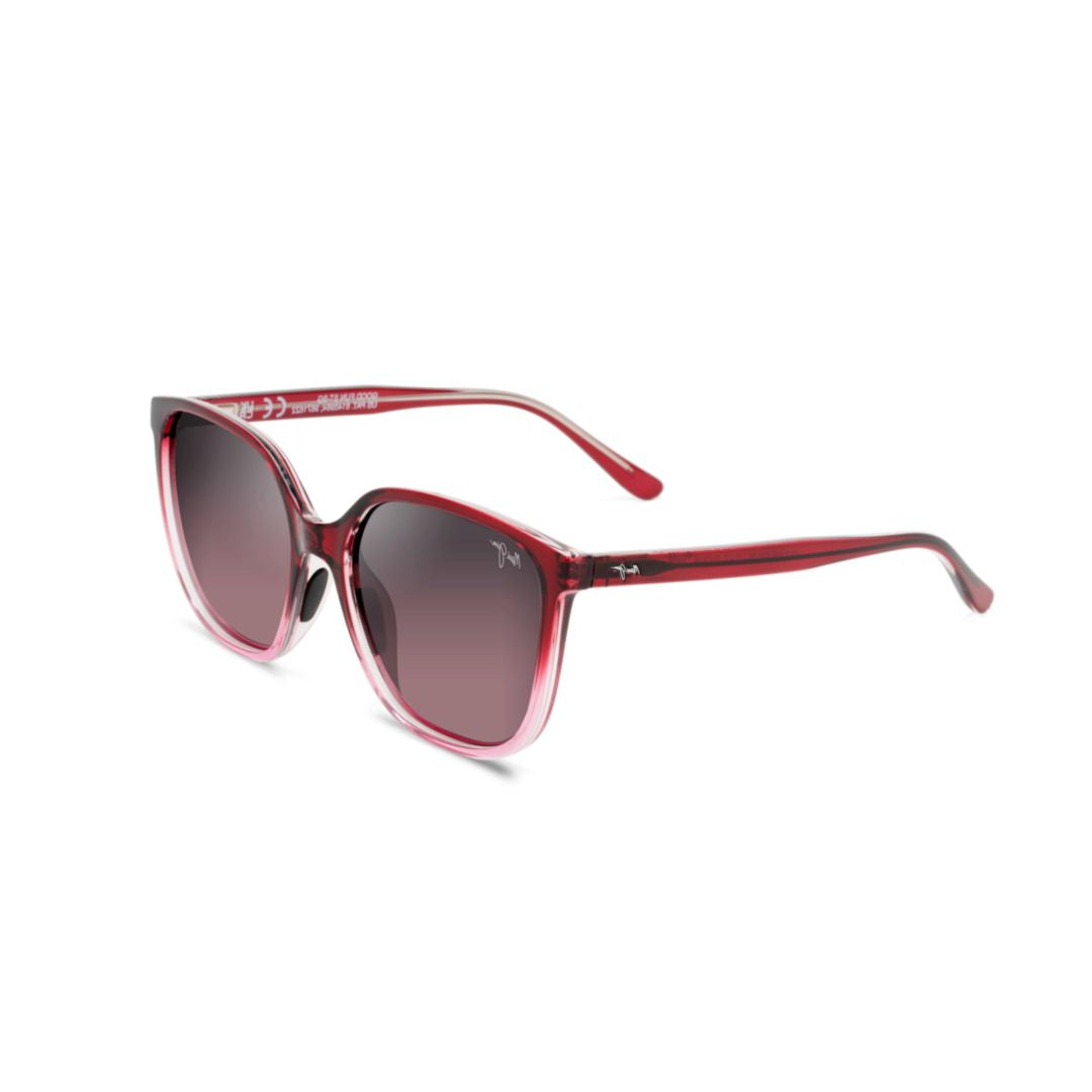 Good Fun Oversized Square Sunglasses with Gradient Frame in Red