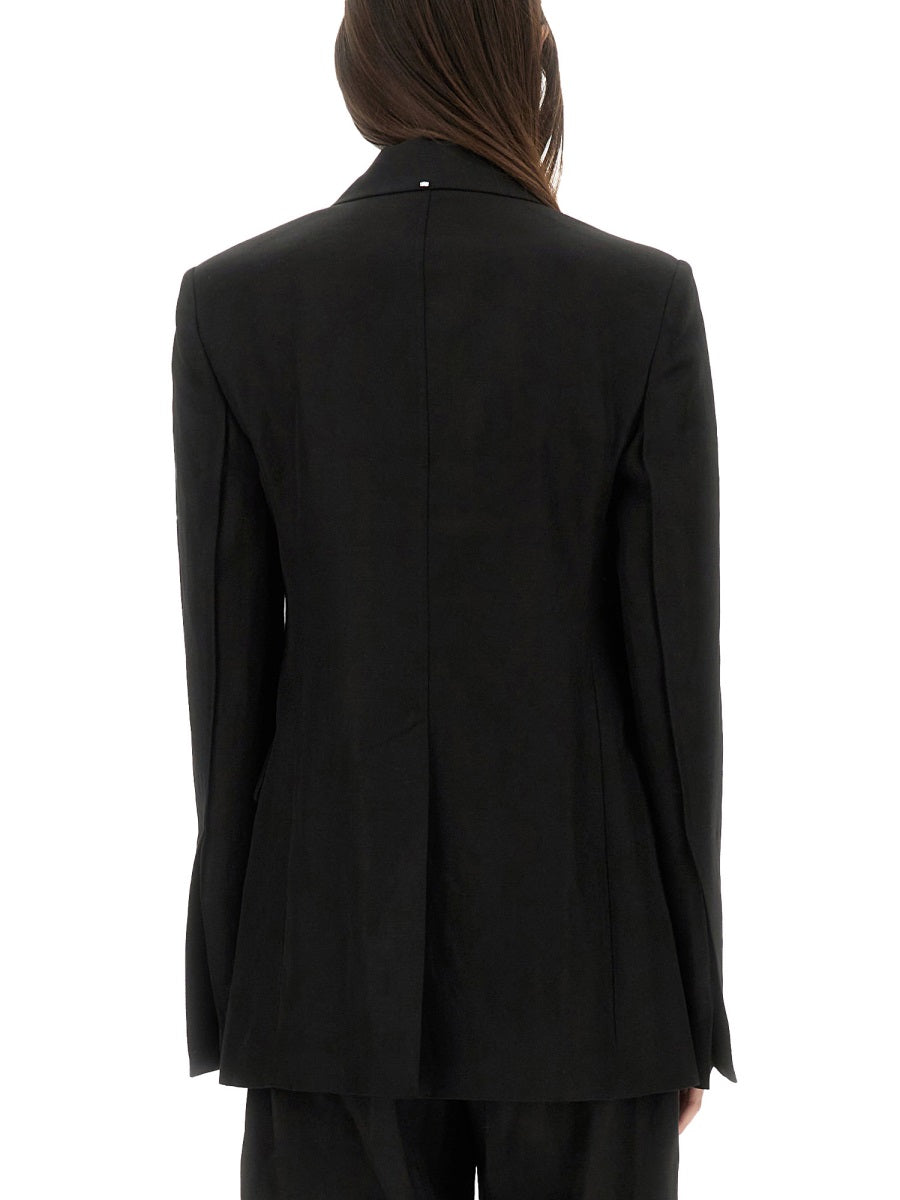 Tailored Black Slim-Fit Jacket With Sharp Lapels