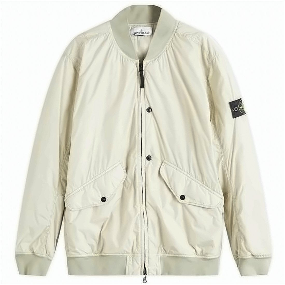 Smooth-Finish Polyamide Bomber Jacket with Design