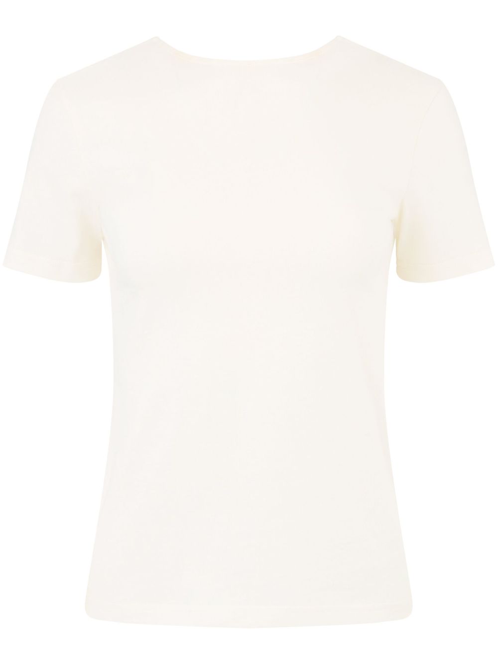 V-Back Draped Short-Sleeved Top