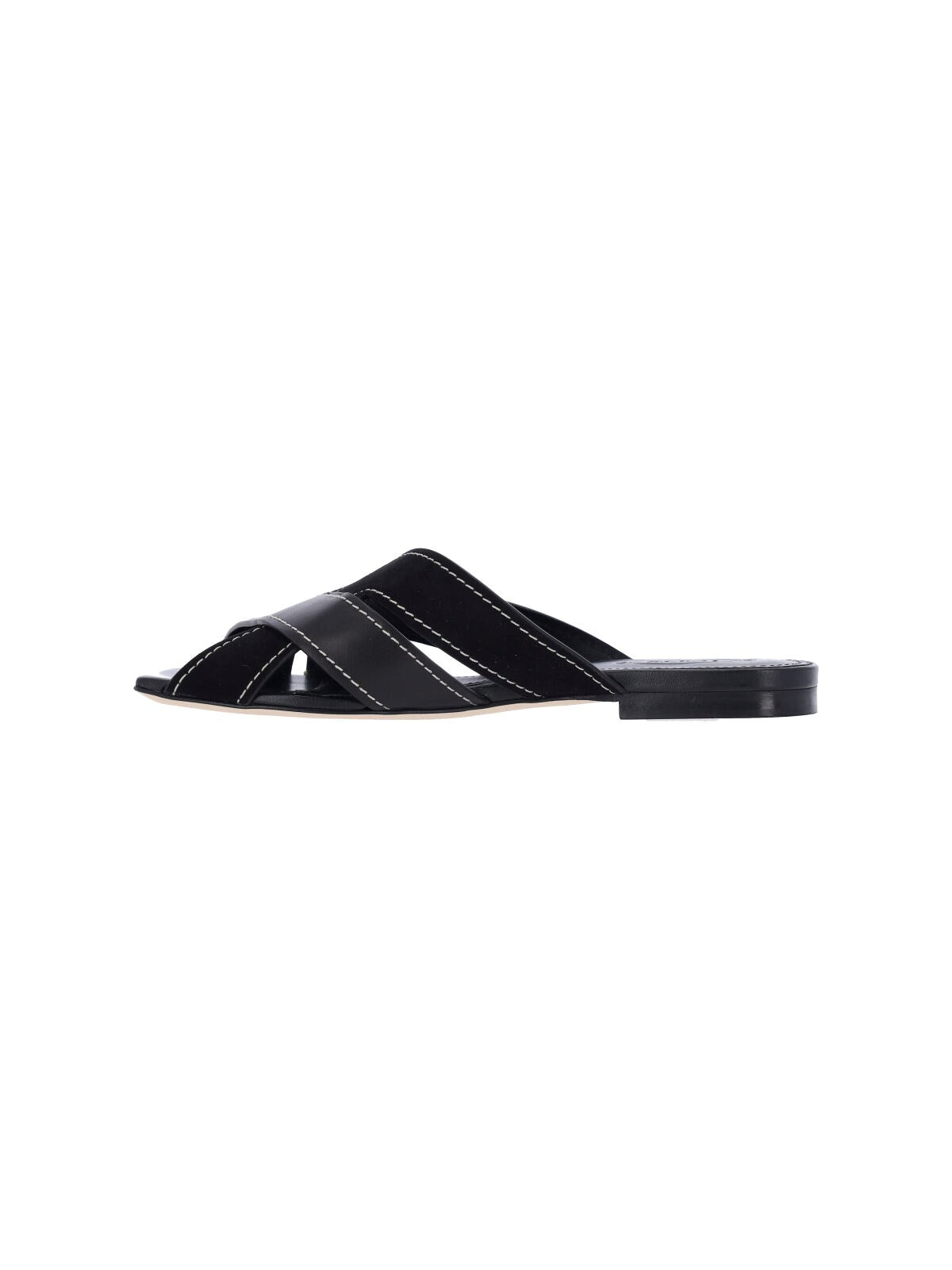 Slip-On Sandals with Crisscross Strap Design