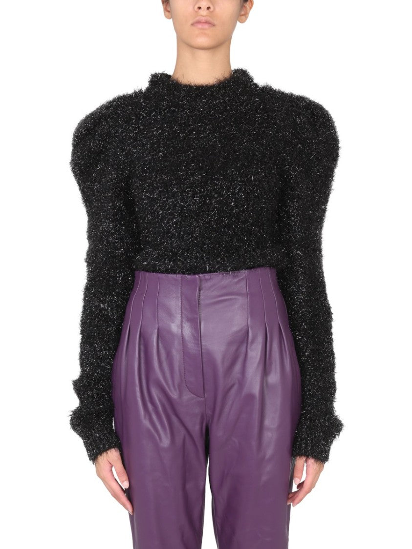 Textured Jersey Top With Structured Silhouette