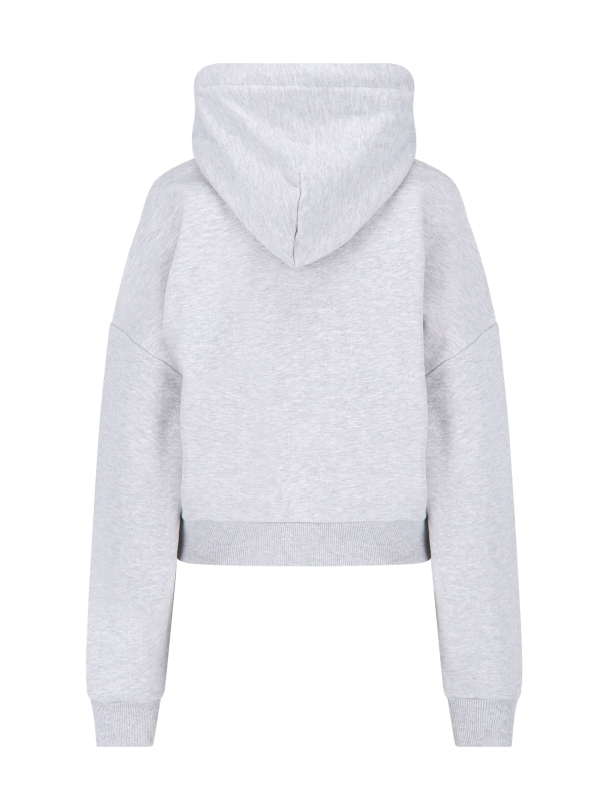 Grey Ashton Crew Neck Knit Hooded Sweatshirt