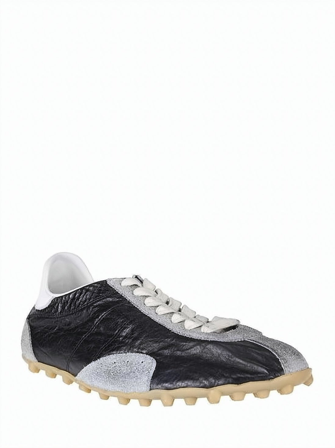 Low-Profile Sneakers with Textured Suede Overlays