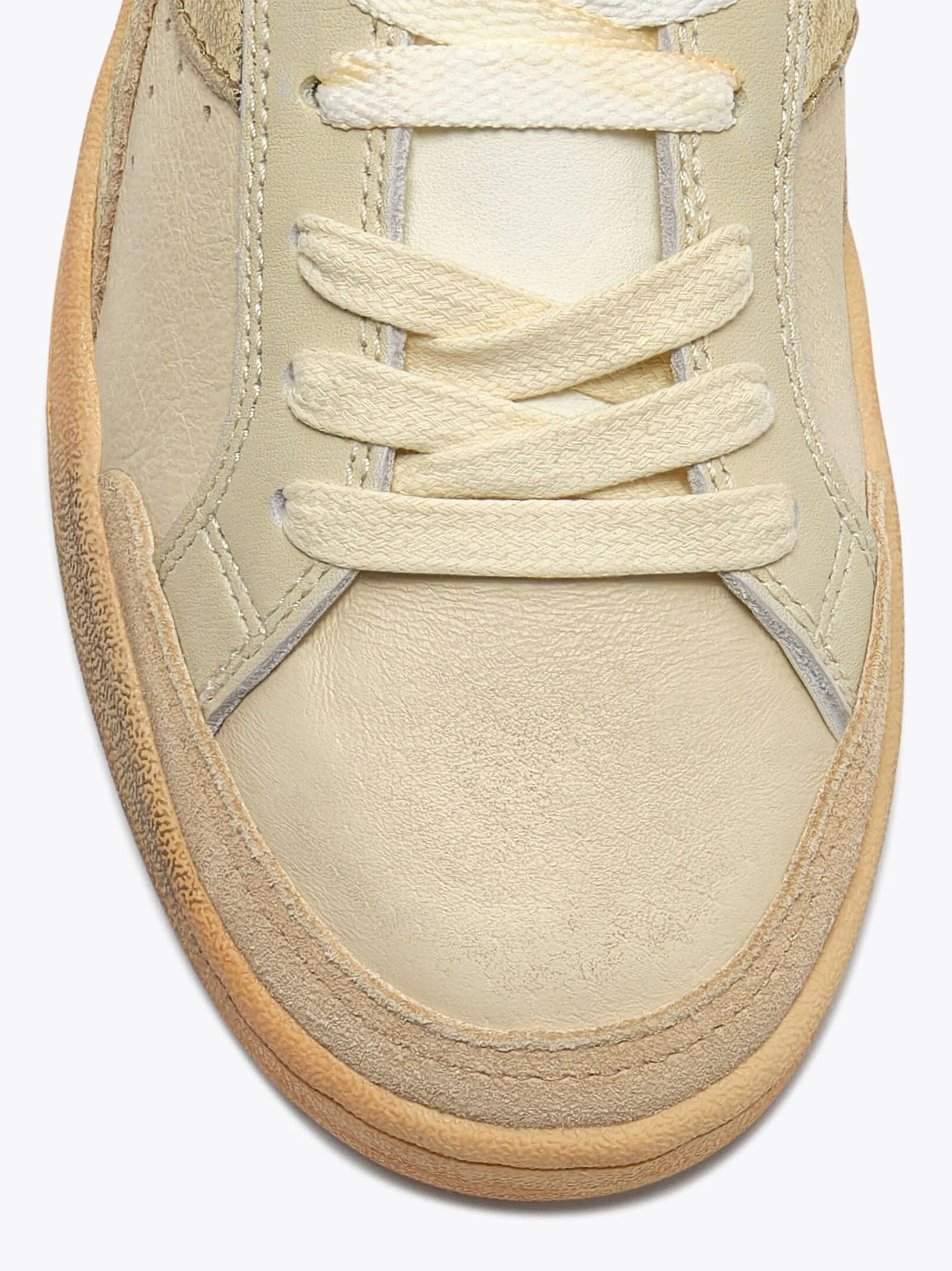 Prestige Aged Italia Cream Gold Sneakers