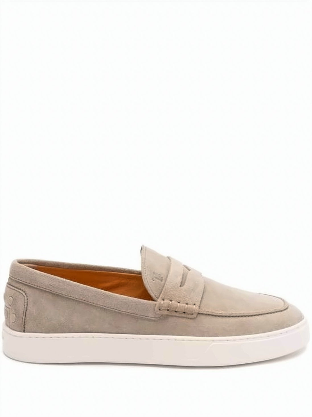 Classic Calf Leather Loafers with Penny Strap and Textured Grip Sole