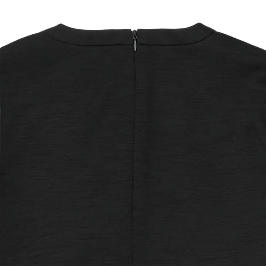 Short-Sleeve Wool Top with Embossed Logo