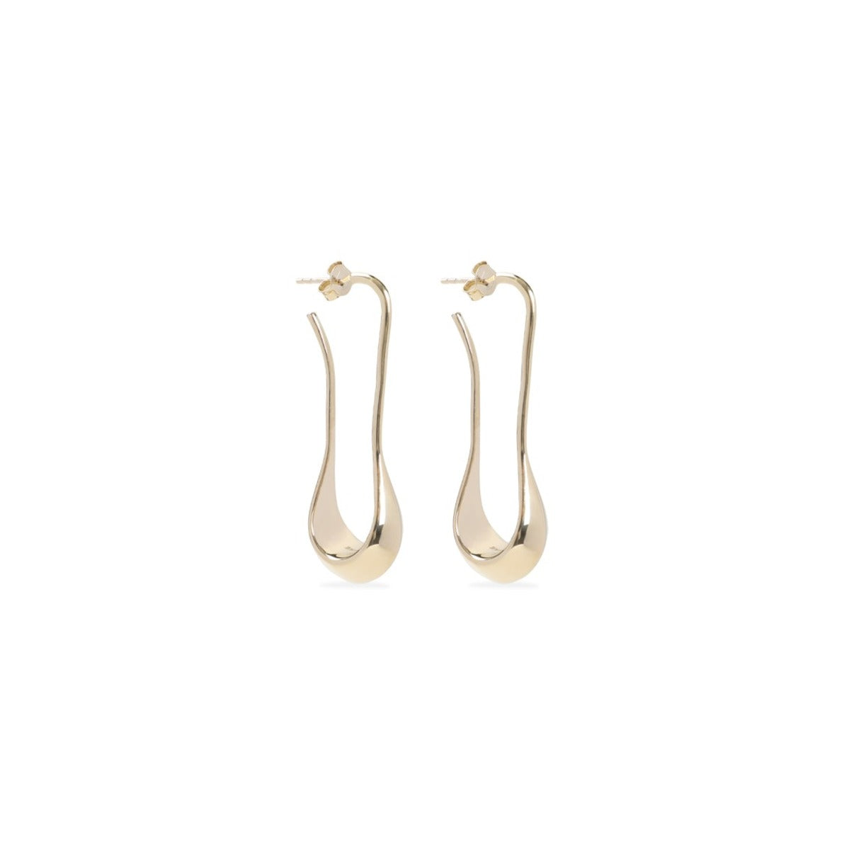 Short Drop Earrings With Angular Design