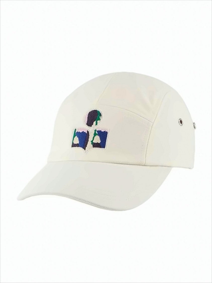 Structured Cotton Cap with Minimalist Embroidery