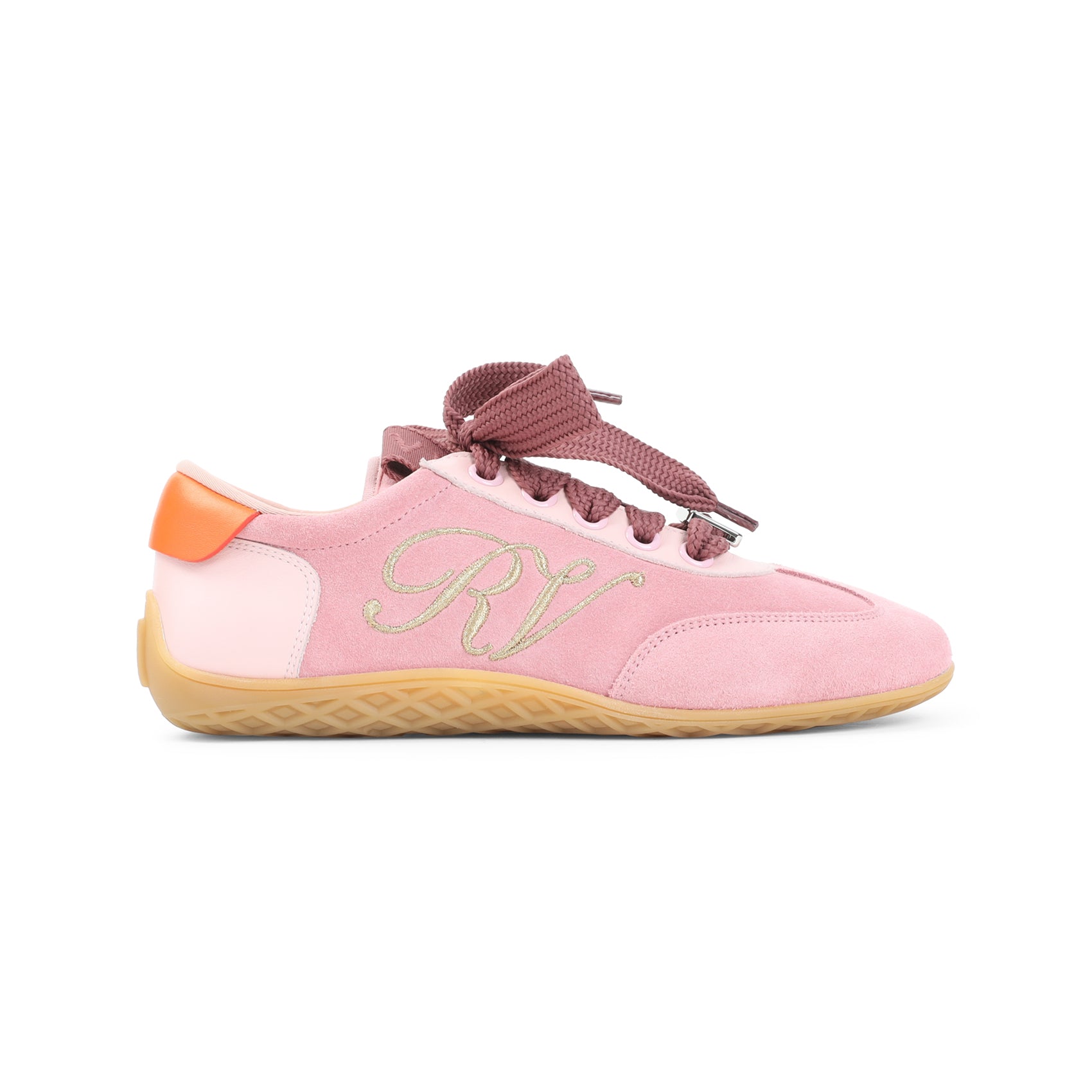 Suede Sneakers With Contrasting Accents And Embroidered Logo