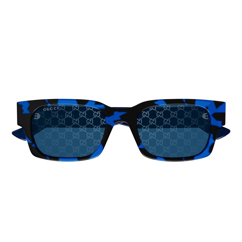 Rectangular Bold Patterned Sunglasses with Havana Design GG2084S Linea Sign