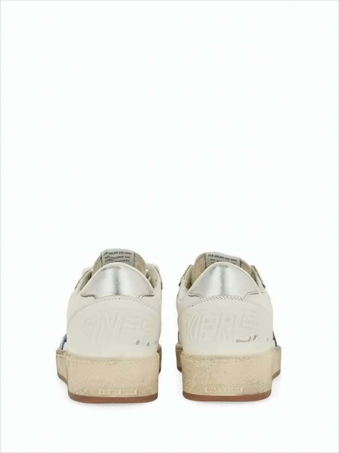 Worn-In White Leather Low-Top Sneakers