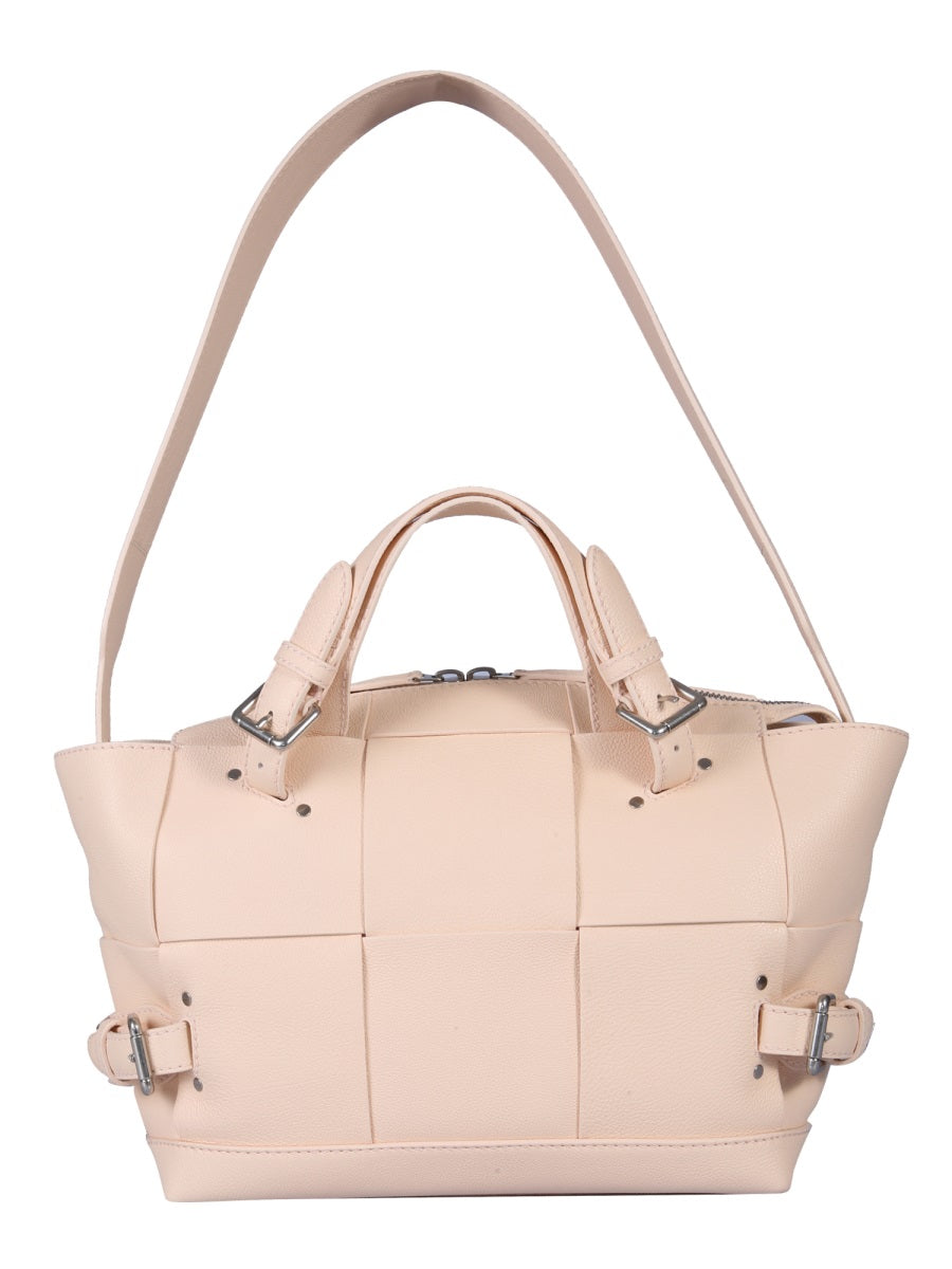 Structured Leather Shoulder Bag with Removable Strap