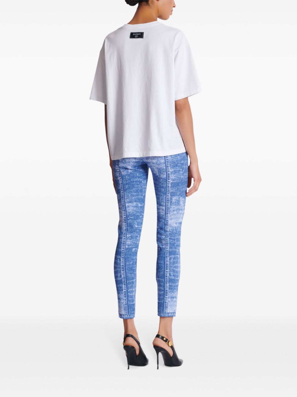 Red Kiss Print Cotton T-Shirt