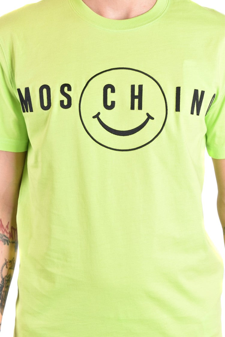 Multicolor Graphic T-Shirt With Smiley Detail