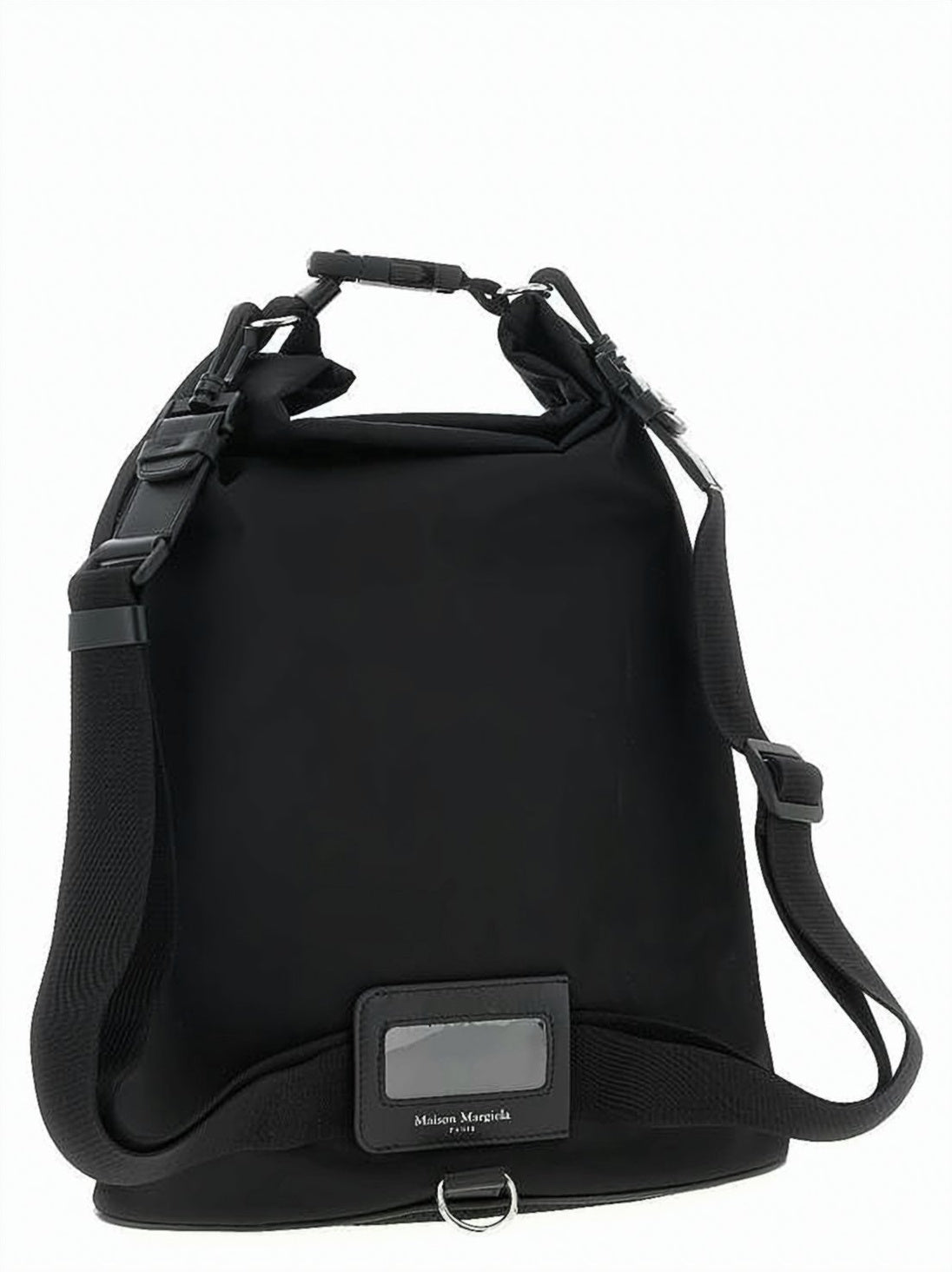 Rectangular Black Shoulder Bag With Padded Handle