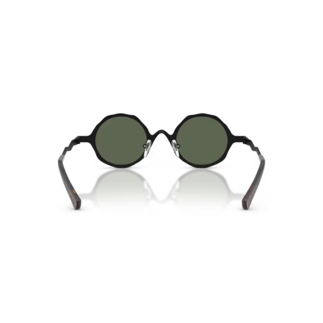0ea2166 Round Metal Frame Sunglasses with Textured Temples