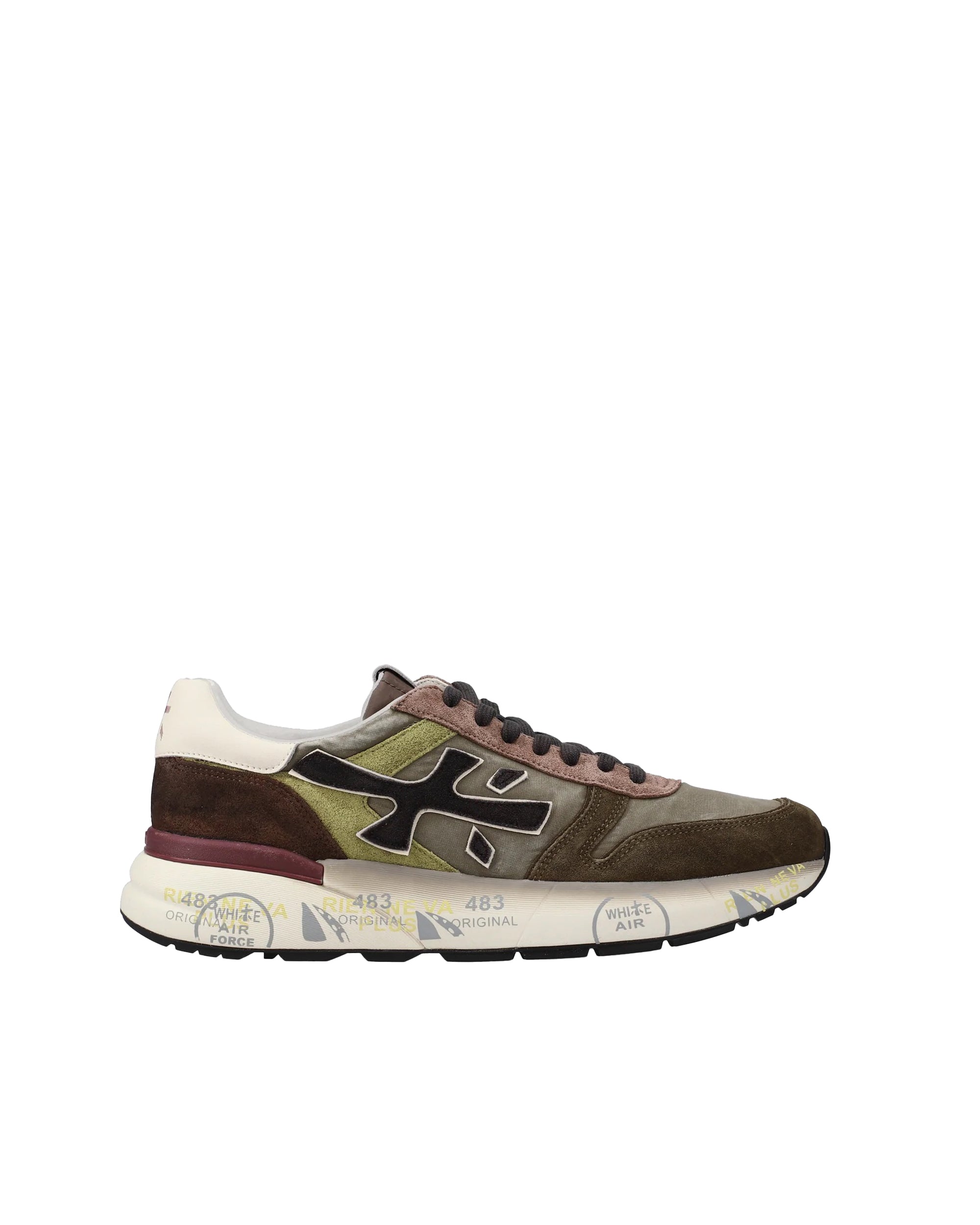 Contemporary Low-Top Sneakers With Materials