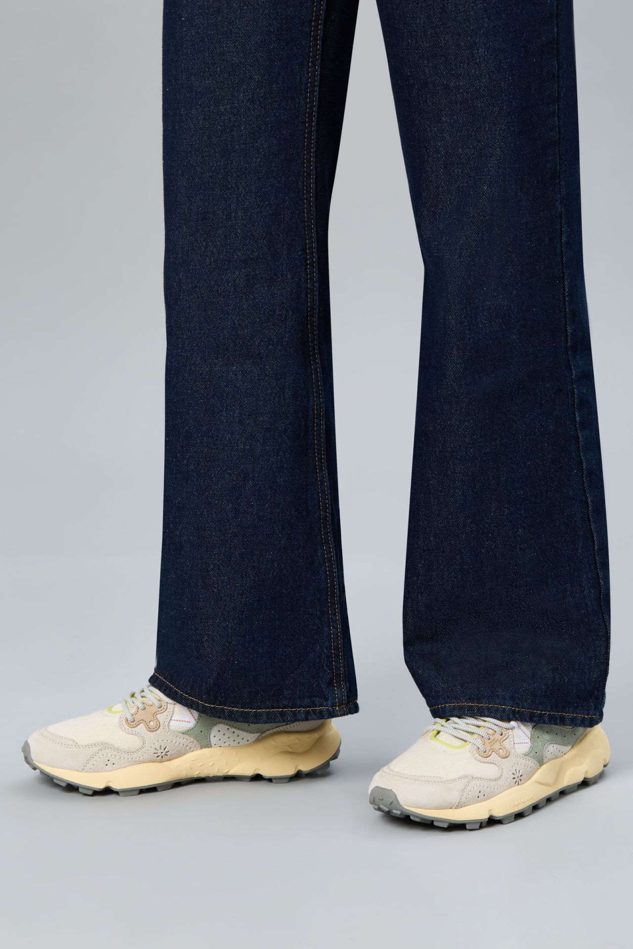Layered Design Sneakers with Textured Sole