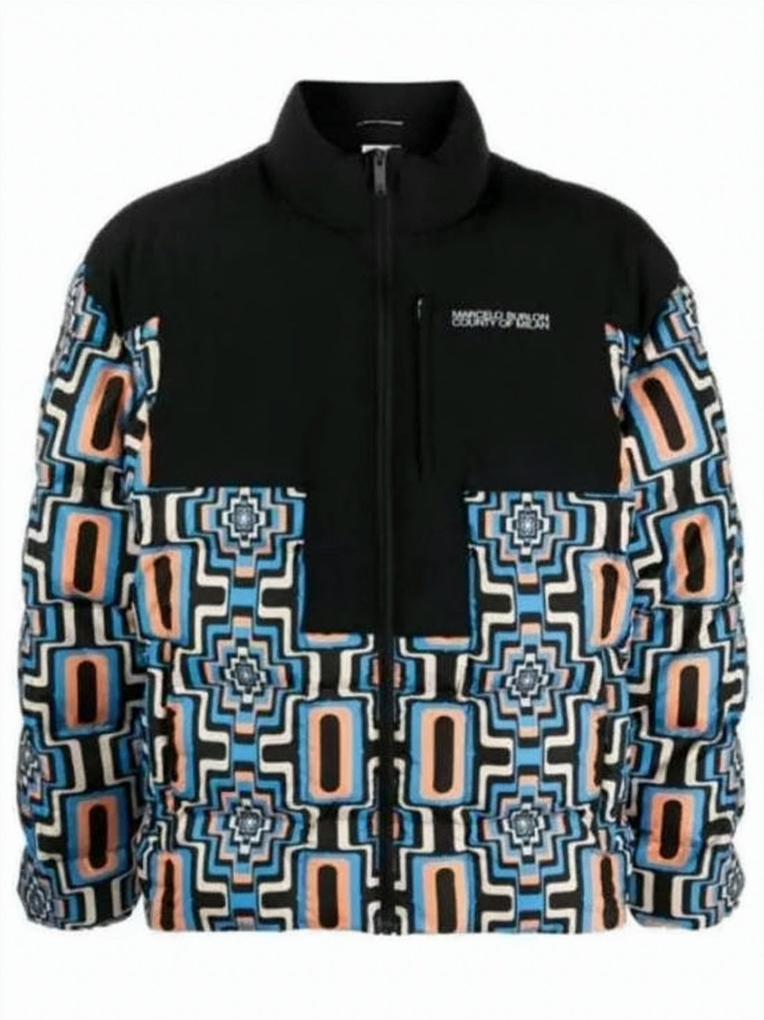Geometric Pattern Puffer Jacket