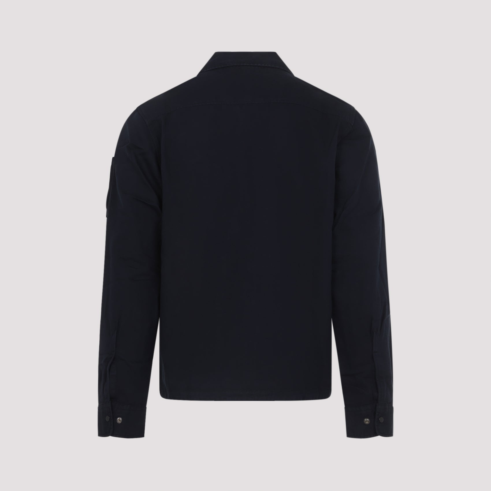Casual Dark Blue Cotton and Linen Shirt